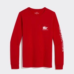 NWOT Women's Santa Whale Long-Sleeve Pocket Tee Size Medium